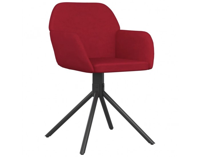 Sonata H Въртящи трапезни столове, 2 бр, виненочервени, кадифе