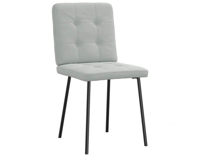 Sonata H Трапезни столове, 6 бр, светлосиви, кадифе