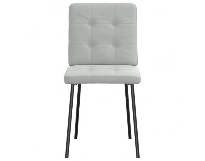 Sonata H Трапезни столове, 6 бр, светлосиви, кадифе