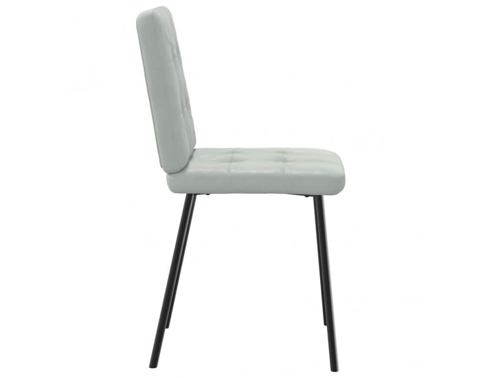 Sonata H Трапезни столове, 6 бр, светлосиви, кадифе