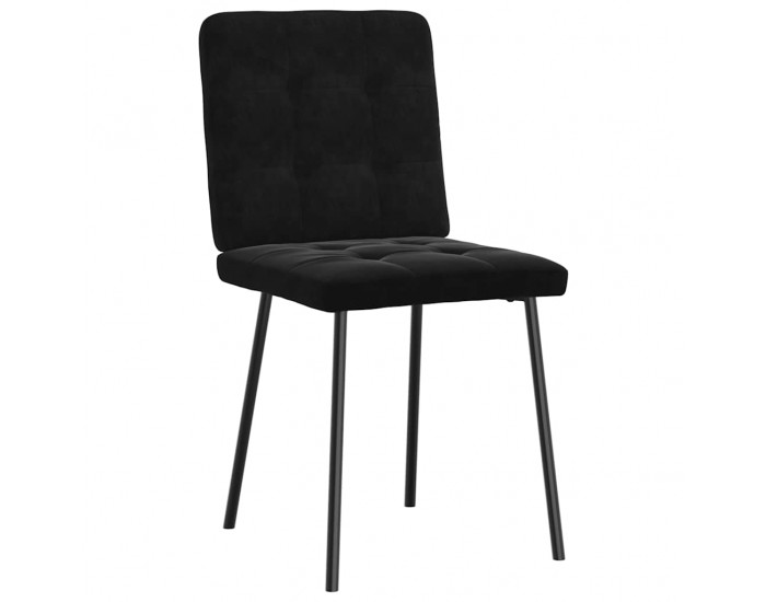 Sonata H Трапезни столове, 6 бр, черни, кадифе