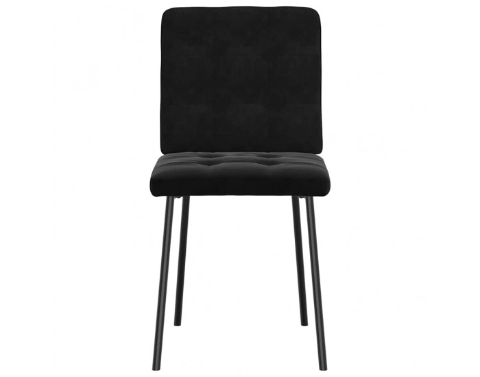 Sonata H Трапезни столове, 6 бр, черни, кадифе