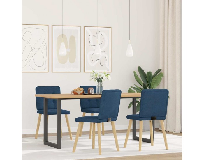 Sonata H Трапезни столове, 4 бр, сини, текстил