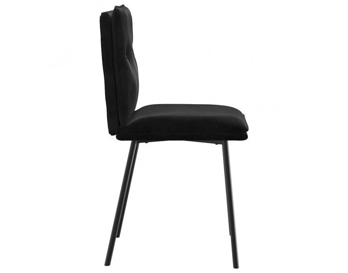 Sonata H Трапезни столове, 6 бр, черни, кадифе