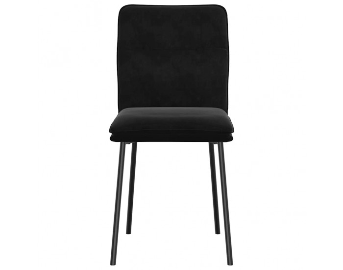 Sonata H Трапезни столове, 6 бр, черни, кадифе