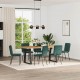 Sonata H Трапезни столове, 6 бр, тъмнозелени, кадифе