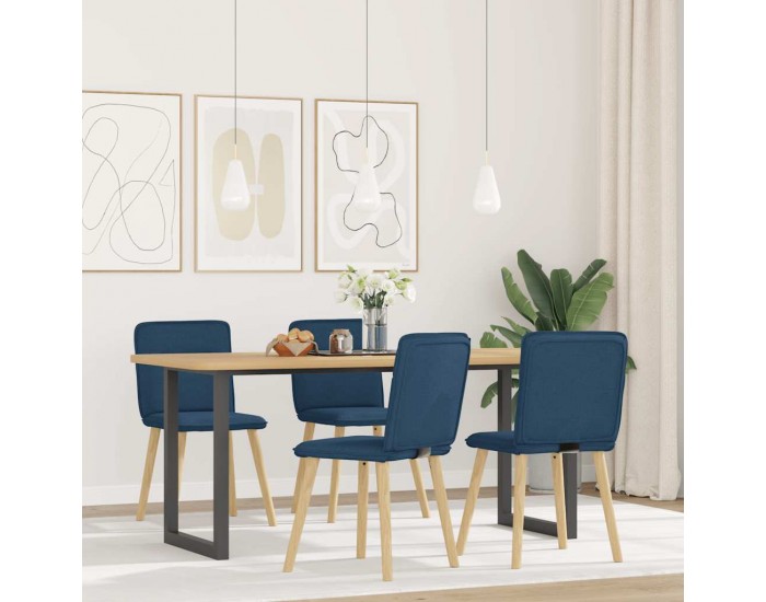Sonata H Трапезни столове, 4 бр, сини, текстил