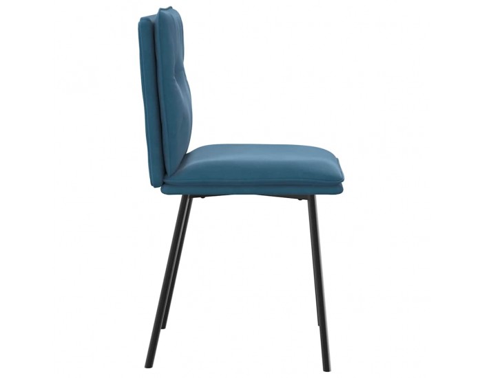 Sonata H Трапезни столове, 4 бр, сини, кадифе