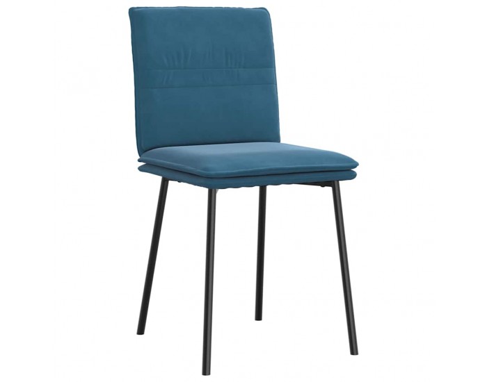 Sonata H Трапезни столове, 6 бр, сини, кадифе