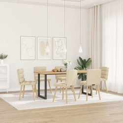 Sonata H Трапезни столове, 6 бр, кремави, плат - Трапезни столове