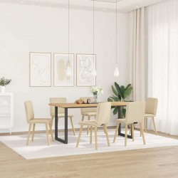 Sonata H Трапезни столове, 6 бр, кремави, плат - Трапезни столове