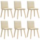 Sonata H Трапезни столове, 6 бр, кремави, плат