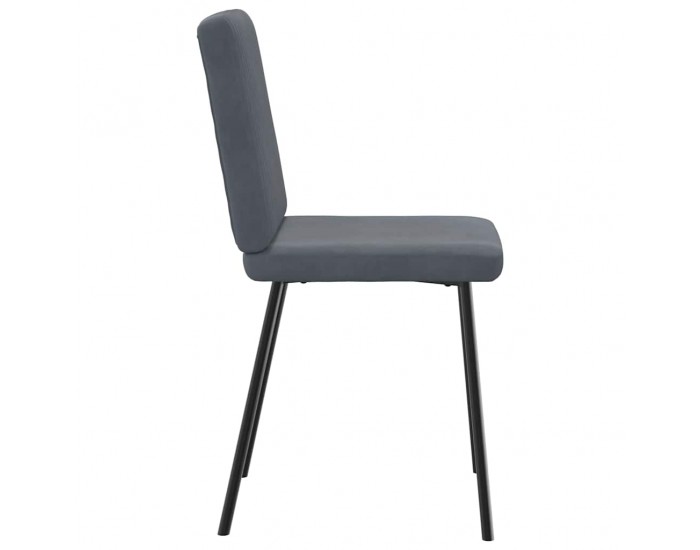 Sonata H Трапезни столове, 4 бр, тъмносиви, кадифе