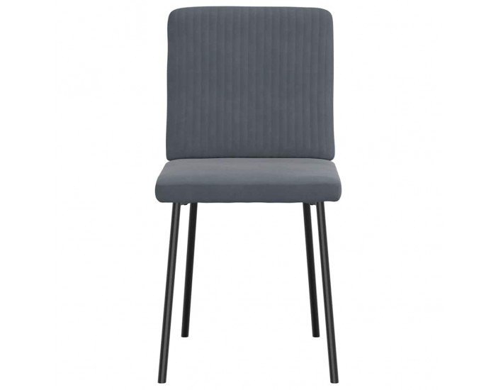Sonata H Трапезни столове, 4 бр, тъмносиви, кадифе