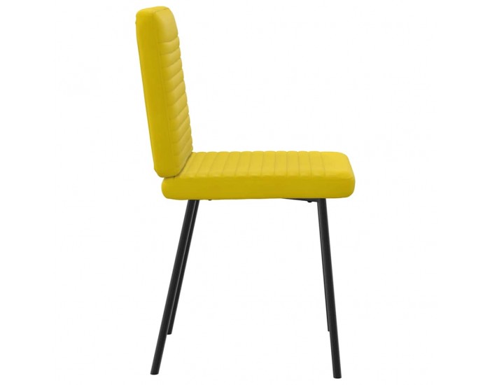 Sonata H Трапезни столове, 2 бр, жълти, кадифе