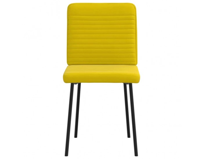 Sonata H Трапезни столове, 2 бр, жълти, кадифе