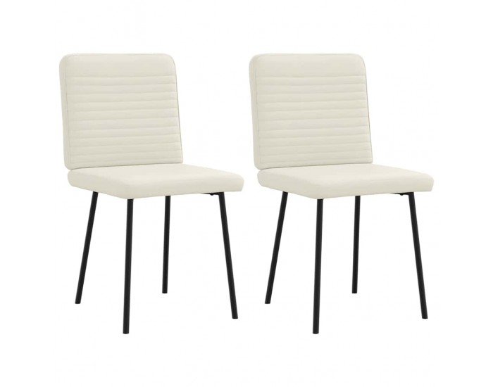Sonata H Трапезни столове, 2 бр, кремави, кадифе