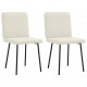 Sonata H Трапезни столове, 2 бр, кремави, кадифе