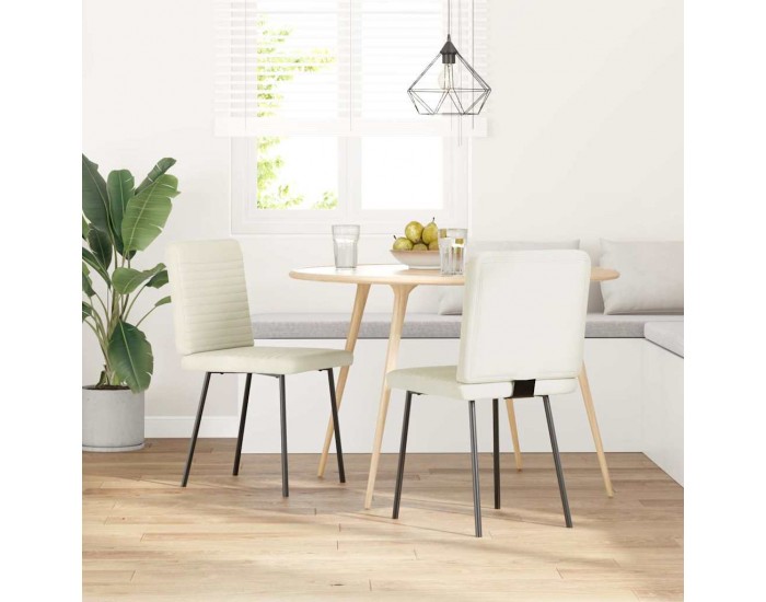 Sonata H Трапезни столове, 2 бр, кремави, кадифе