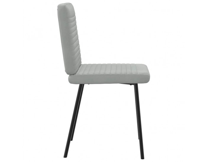 Sonata H Трапезни столове, 6 бр, светлосиви, кадифе