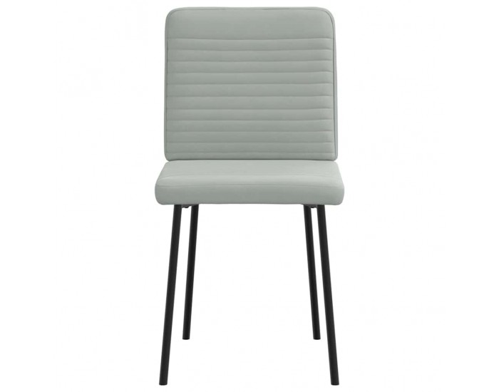 Sonata H Трапезни столове, 6 бр, светлосиви, кадифе