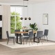 Sonata H Трапезни столове, 6 бр, тъмносиви, кадифе