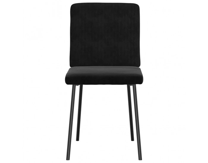 Sonata H Трапезни столове, 6 бр, черни, кадифе