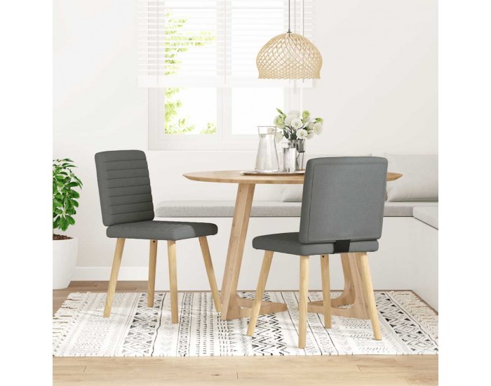 Sonata H Трапезни столове, 2 бр, тъмносиви, текстил