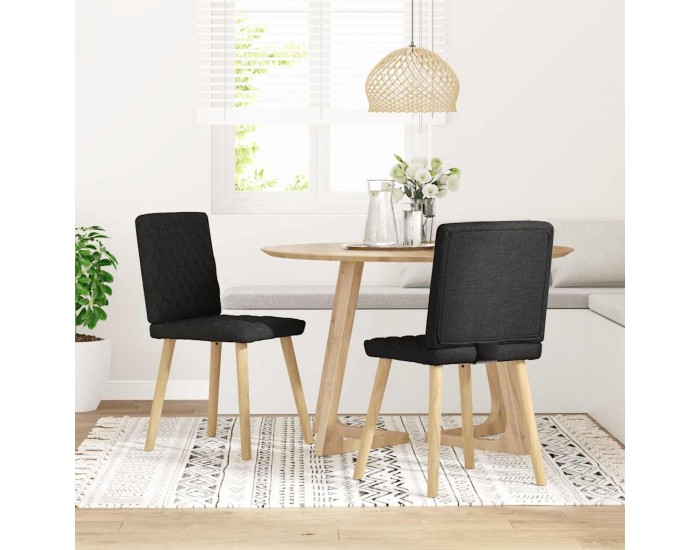 Sonata H Трапезни столове, 2 бр, черни, текстил