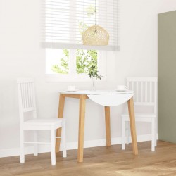 Sonata H трапезни столове 2 бр. бяла масивна дървесина гума - Столове