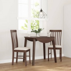 Sonata H Трапезни столове с възглавници 2бр Кафяв масивна дървесина гума - Столове