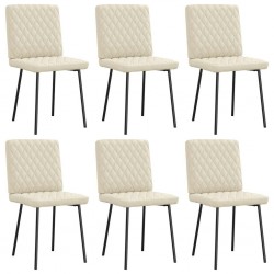 Sonata H Трапезни столове, 6 бр, кремави, изкуствена кожа - Трапезни столове