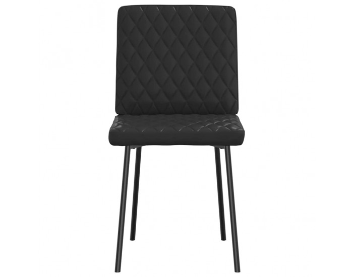 Sonata H Tрапезни столове, 4 бр, черни, изкуствена кожа