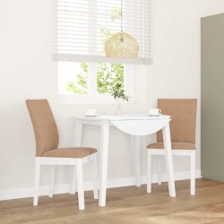 Sonata H Трапезни столове с възглавници 2 бр Бяла масивна дървесина гума - Трапезни столове
