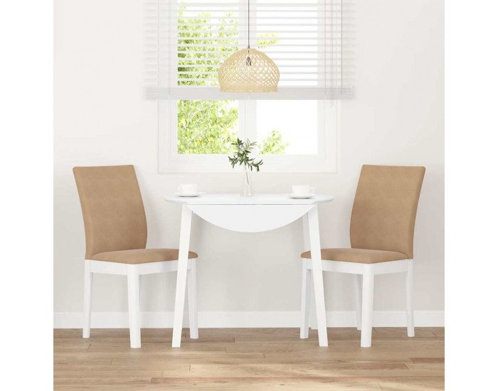 Sonata H Трапезни столове с възглавници 2 бр Бяла масивна дървесина гума