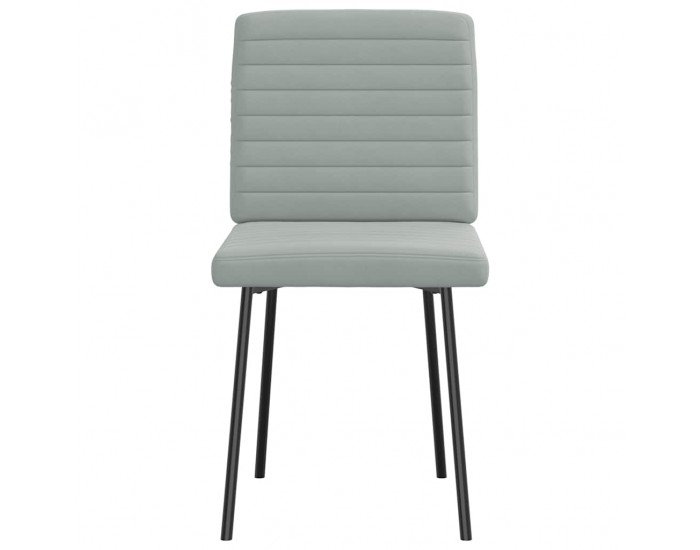 Sonata H Трапезни столове, 2 бр, светлосиви, кадифе