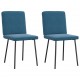 Sonata H Трапезни столове, 2 бр, сини, кадифе