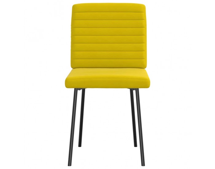Sonata H Трапезни столове, 2 бр, жълти, кадифе