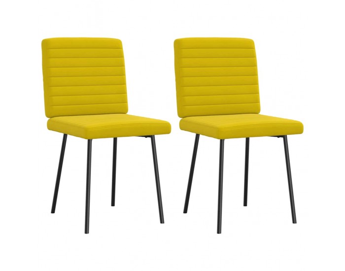 Sonata H Трапезни столове, 2 бр, жълти, кадифе
