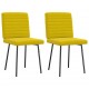 Sonata H Трапезни столове, 2 бр, жълти, кадифе