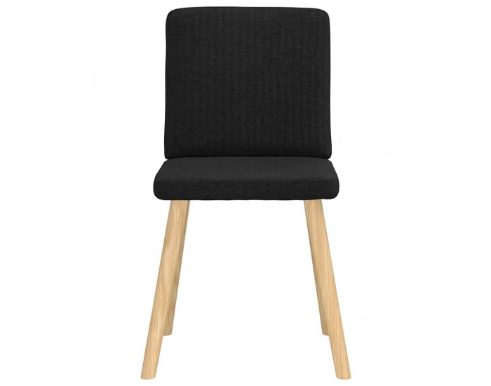 Sonata H Трапезни столове, 6 бр, черни, текстил