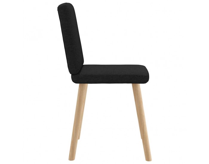 Sonata H Трапезни столове, 6 бр, черни, текстил