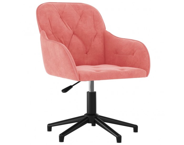 Sonata H Въртящи трапезни столове, 2 бр, розови, кадифе