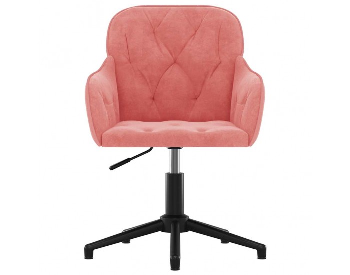 Sonata H Въртящи трапезни столове, 2 бр, розови, кадифе