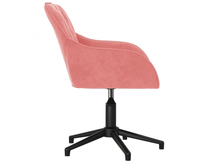 Sonata H Въртящи трапезни столове, 2 бр, розови, кадифе