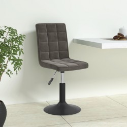 Sonata H Въртящи се трапезни столове, 6 бр, тъмносиви, кадифе - Столове