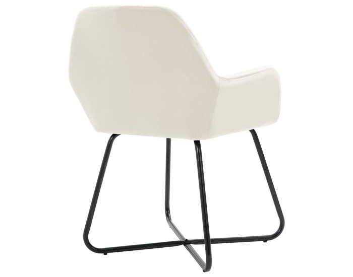 Sonata H Трапезни столове, 6 бр, кремави, кадифе