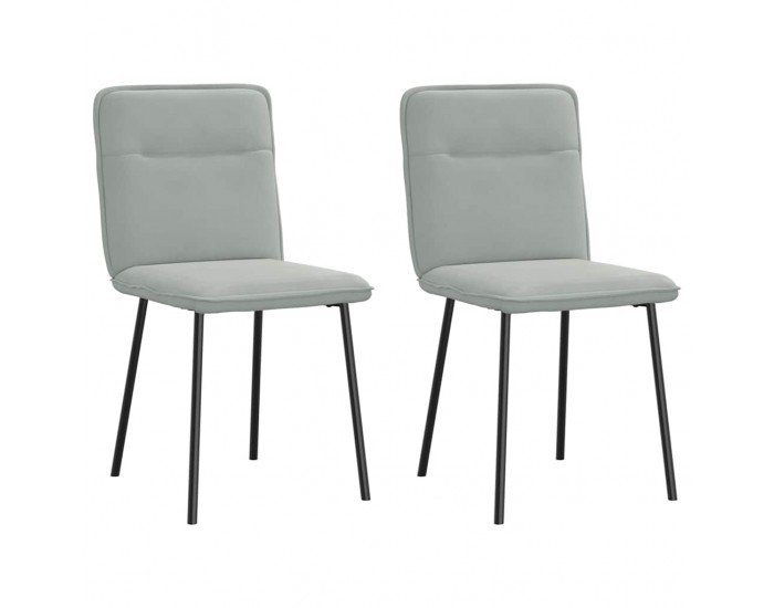 Sonata H Трапезни столове, 2 бр, светлосиви, кадифе