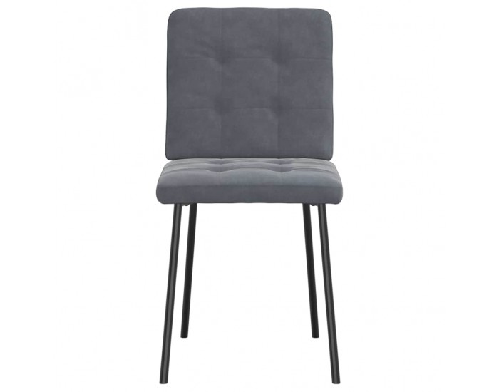Sonata H Трапезни столове, 4 бр, тъмносиви, кадифе