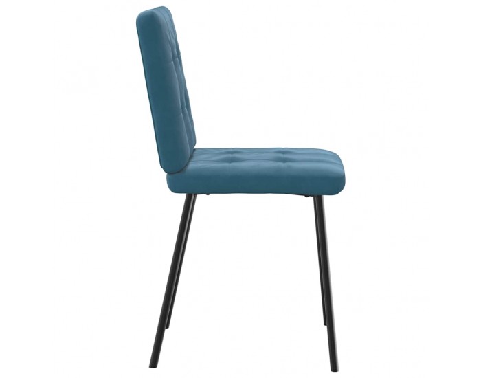 Sonata H Трапезни столове, 6 бр, сини, кадифе